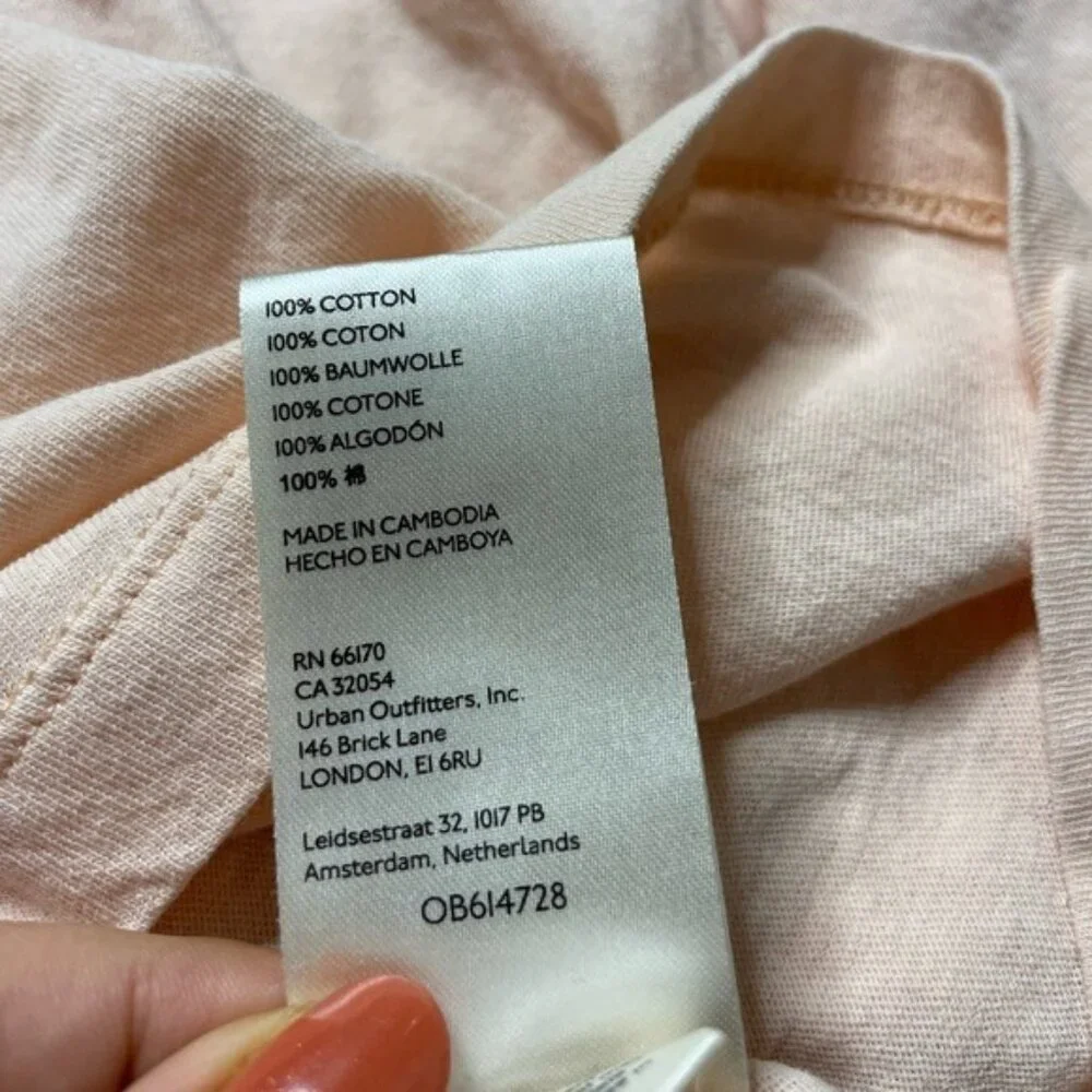Free People Sugar Rush Pastel Peach Dolman Sleeves Top M - Picture 6 of 8